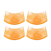 Glass Dinnerware 5.75" x 5.75" x h:2" 7 oz. Square Orange Glass Bowl (Set of 4)